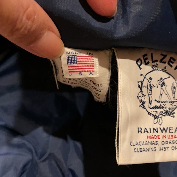 Vintage Pelzer Gore-Tex Rain Jacket Blue Full Zip Vented Made in USA-Large - Picture 11 of 12